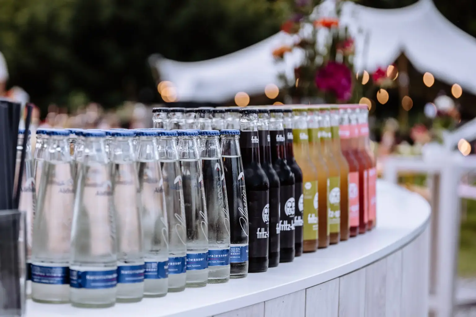 Detailfoto von Gläsern bei Event